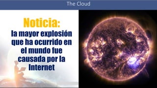 COPYRIGHT © ACADEMIA ÉXITO INTEGRAL, LLC
Academia
Éxito Integral TM
The Cloud
Noticia:
la mayor explosión
que ha ocurrido en
el mundo fue
causada por la
Internet
 