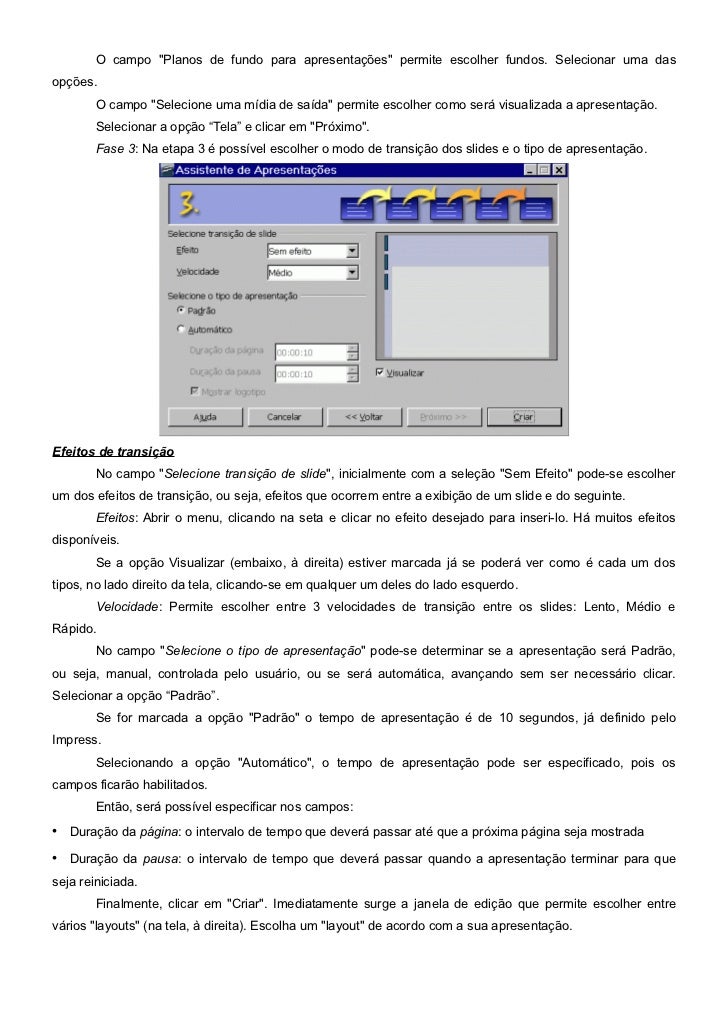 Programa para criar apresentacao de slides