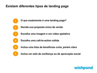 Existem diferentes tipos de landing page
O que exatamente é uma landing page?
Decida sua proposta única de venda
Escolha u...