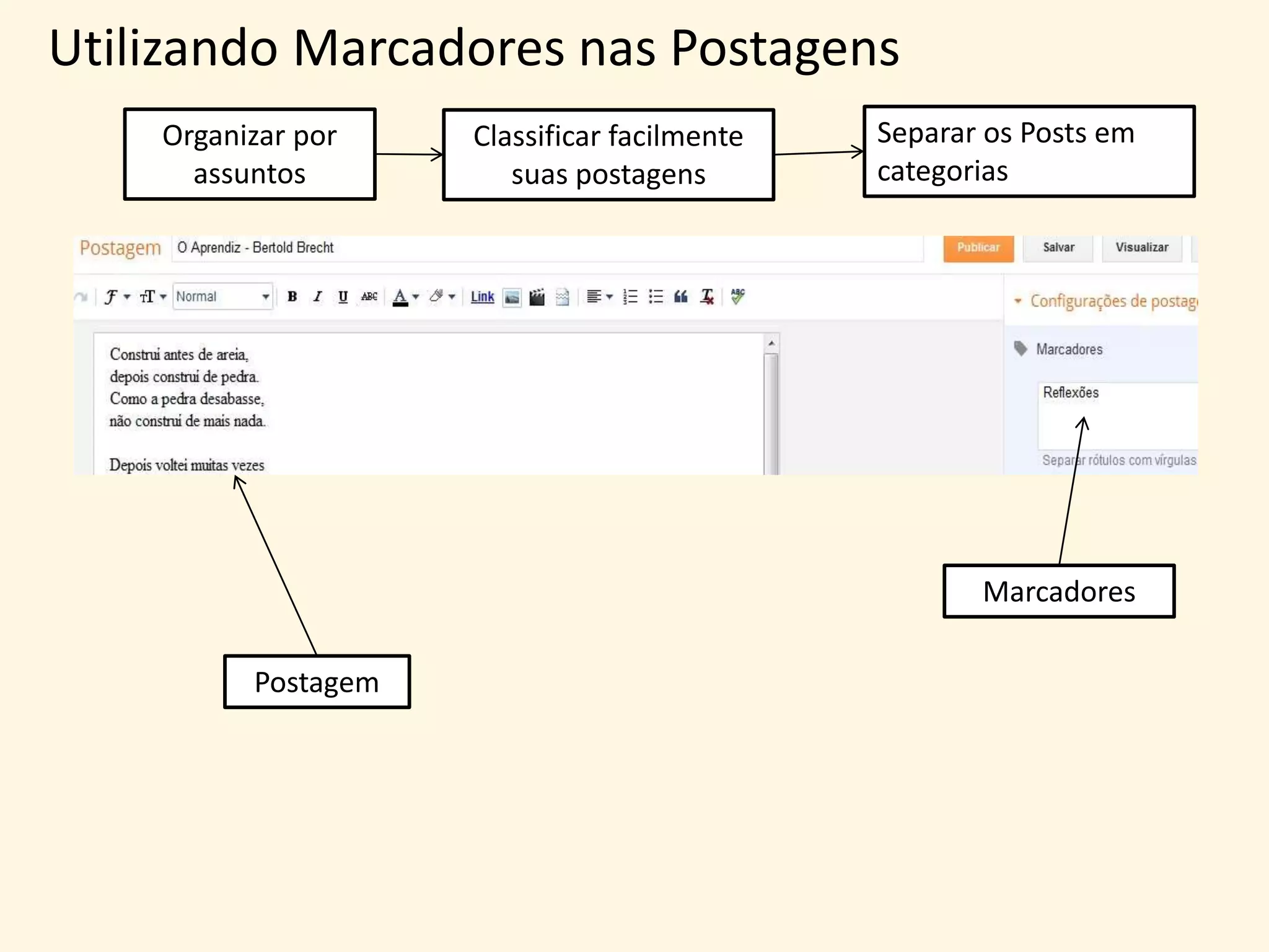 http://moran10.blogspot.com.br/
Exemplo de marcadores:
 