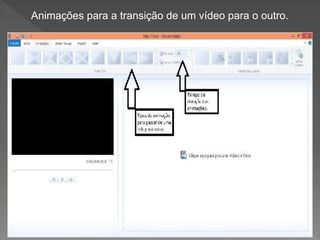Animações para a transição de um vídeo para o outro.
 