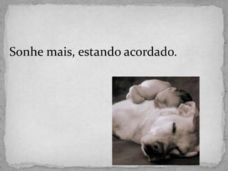 Sonhe mais, estando acordado.
 