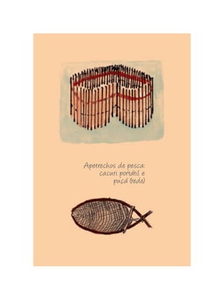 Apetrechos de pesca:
     cacuri portátil e
         pucá (rede)
 