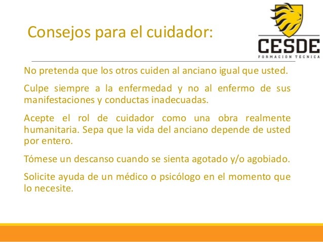 Como debe cuidarse el cuidador Como debe cuidarse el cuidador