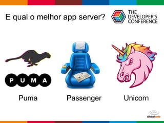Globalcode – Open4education
E qual o melhor app server?
Puma Passenger Unicorn
 