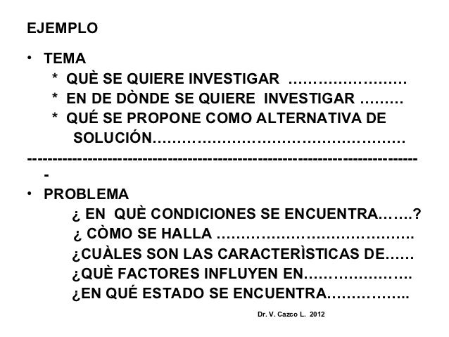 Como definir el tema de investigacion