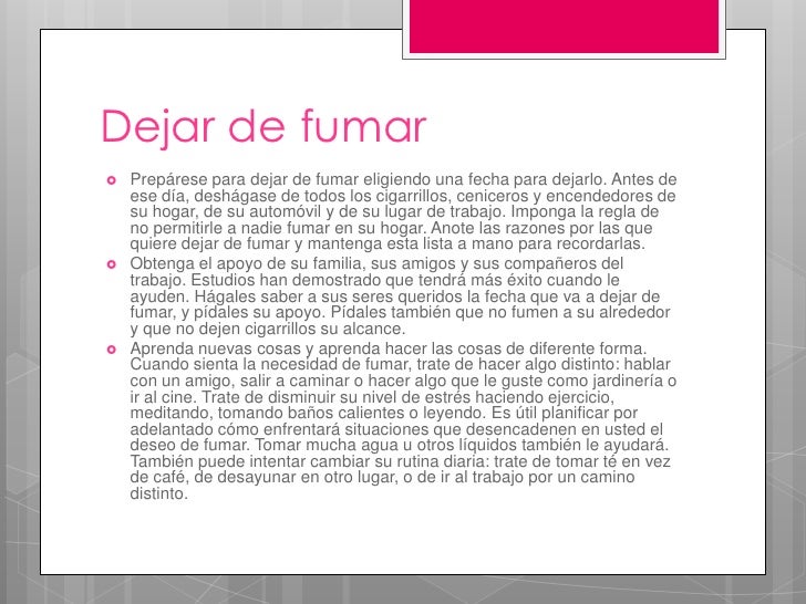 Como dejar fumar al embarazo si el organismo exige