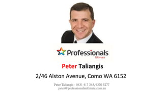 2/46 Alston Avenue, Como WA 6152
Peter Taliangis
 