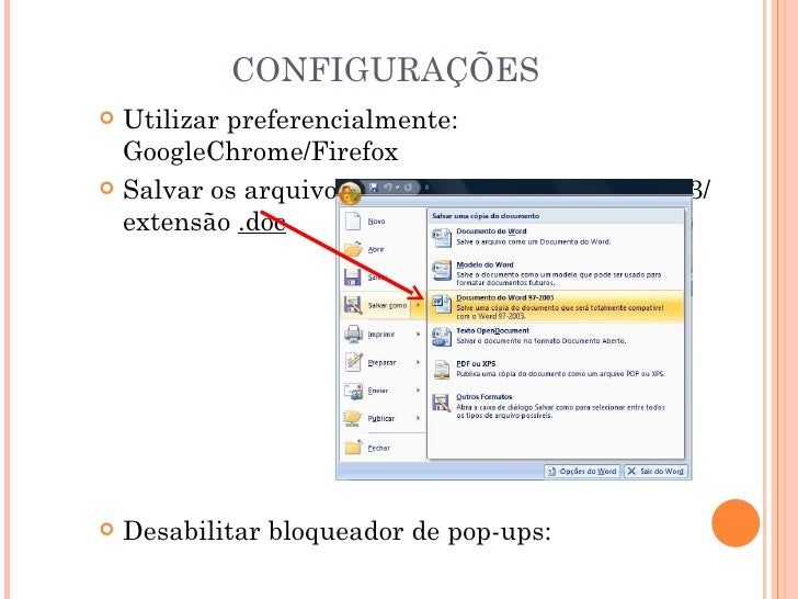 Como Desabilitar Popup