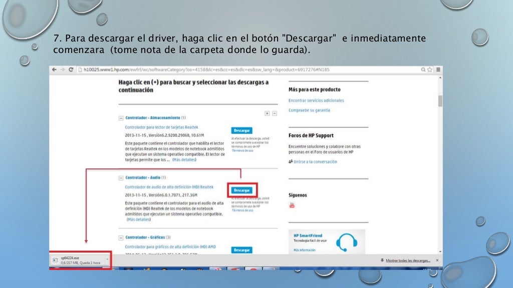 Como descargar e instalar drivers hewlett packard