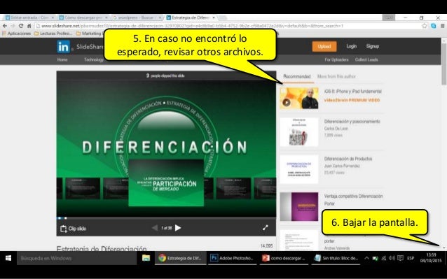 como descargar un archivo de slideshare