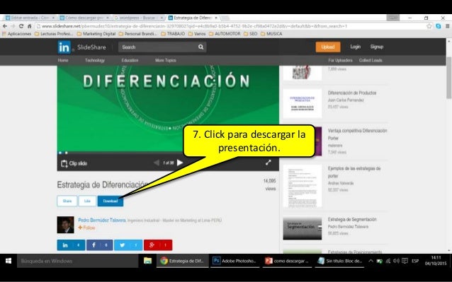 como descargar un archivo de slideshare