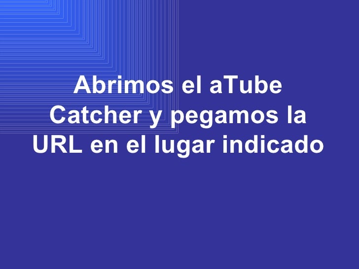 Como descargar un video con el a tube catcher