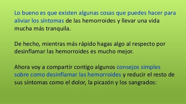como desinflamar las hemorroides usando estos simples consejos