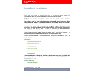 Comodo Advanced Network Firewall Engine