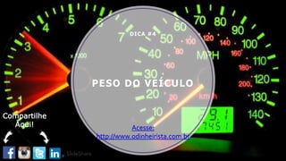 PESO DO VEÍCULO
DICA #4
Acesse:
http://www.odinheirista.com.br
Compartilhe
Aqui!
 