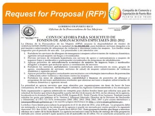 Request for Proposal (RFP)

20

 