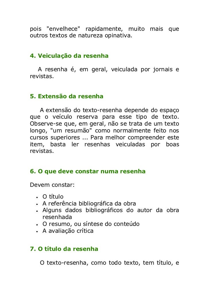 Resumo e resenha Resumo e resenha