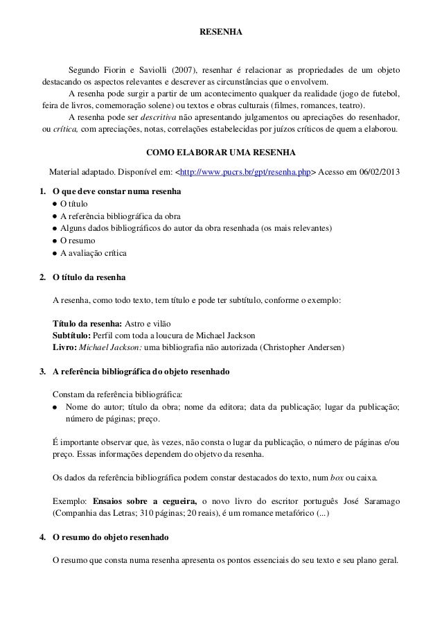 Como elaborar um resumo de um artigo Como elaborar um resumo de um artigo