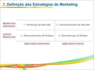 7.  Definição das Estratégias de Marketing 