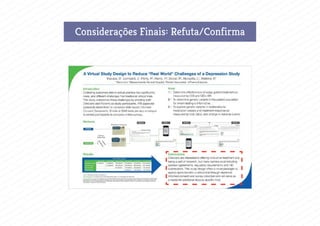 Considerações Finais: Refuta/Confirma
 