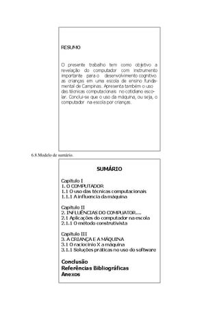 6.8.Modelo de sumário.
 