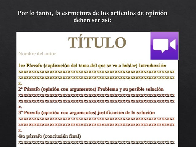 Como elaborar un articulo de opinion