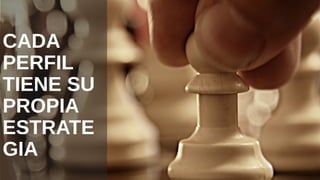 CADA PERFIL
TIENE SU
PROPIA
ESTRATEGIA
 