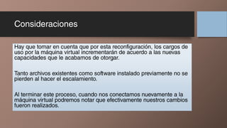 Como escalar una máquina virtual