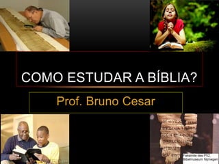 Prof. Bruno Cesar
COMO ESTUDAR A BÍBLIA?
 