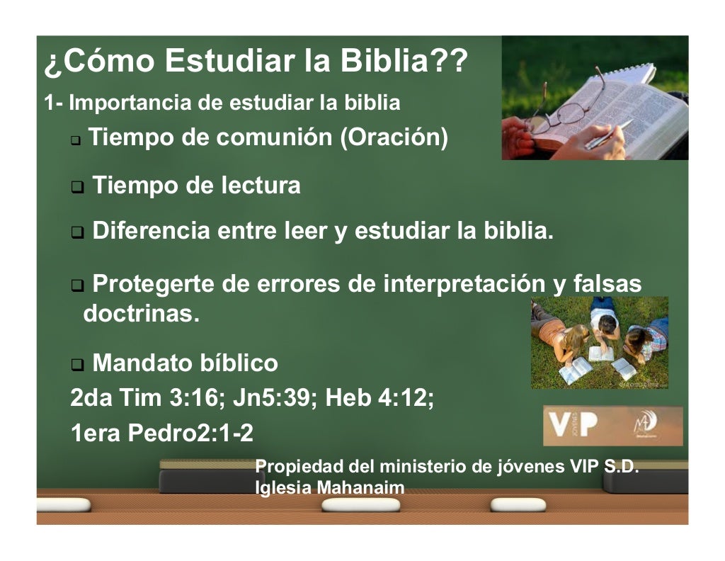 ¿Cómo estudiar la biblia?