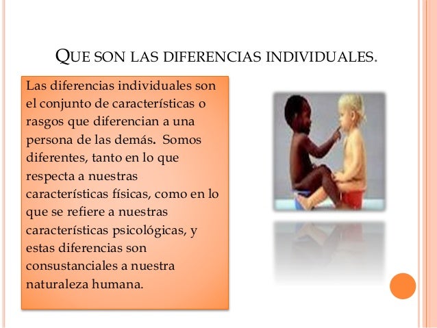Como evaluar las diferncias individuales en estudiantes