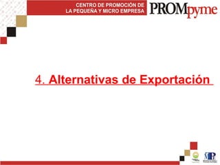 4. Alternativas de Exportación
 
