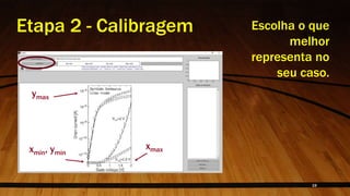 Escolha o que
melhor
representa no
seu caso.
xmin, ymin
ymax
xmax
Etapa 2 - Calibragem
19
 