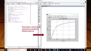 Acionando o comando de
execução do programa
Matlab obtemos
44
 