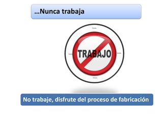 …Nunca trabaja




No trabaje, disfrute del proceso de fabricación
 