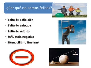 ¿Por qué no somos felices?
 
