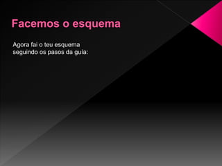 Agora fai o teu esquema
seguindo os pasos da guía:
 