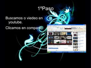 1ºPaso Buscamos o viedeo en youtube. Clicamos en compartir.