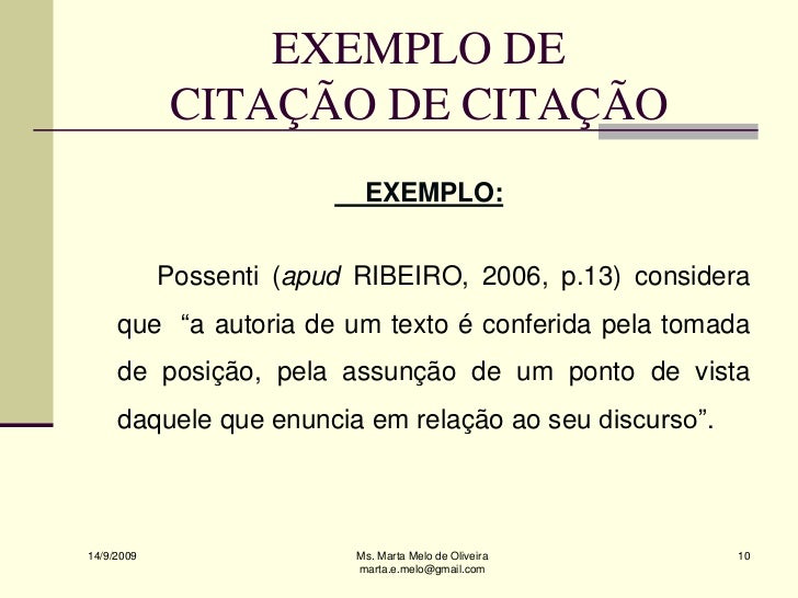 Citação em slide