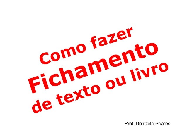 Como fazer fichamento de artigo