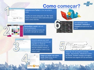 A principal RegraA regra mais importante de aplicar e lembrar quando trabalhamos com qualquer rede social:Somos o que publicamos