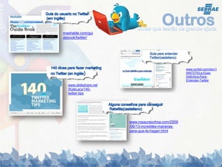 Estratégias Digitais no TwitterSe imponha como líder no seu nicho de mercado, esse fator é importante, pois qualquer duvida o usuário irá procurar sua empresa.