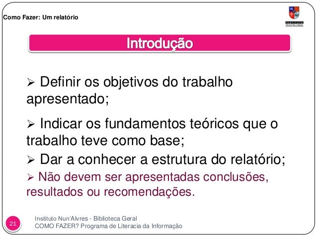 Relatorio administrativo como fazer