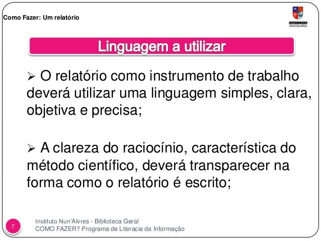 Relatorio administrativo como fazer