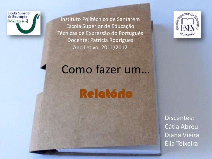 Como faz um relatorio