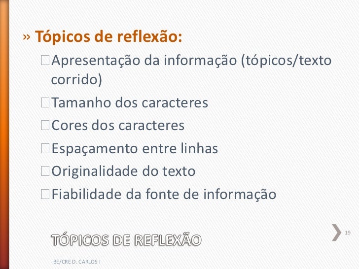 Tamanho da fonte apresentação power point