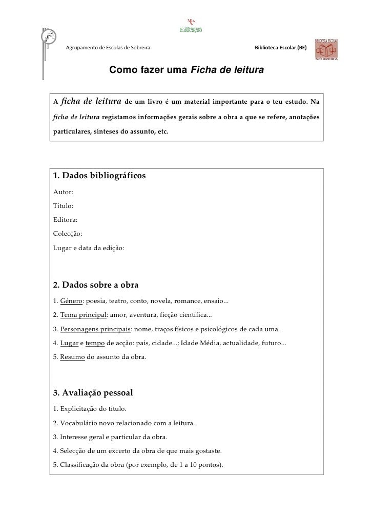 Ficha de leitura de um artigo