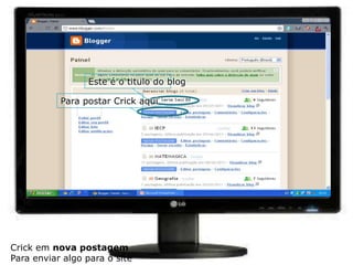 Este é o titulo do blogPara postar Crick aquiCrick em nova postagem Para enviar algo para o site