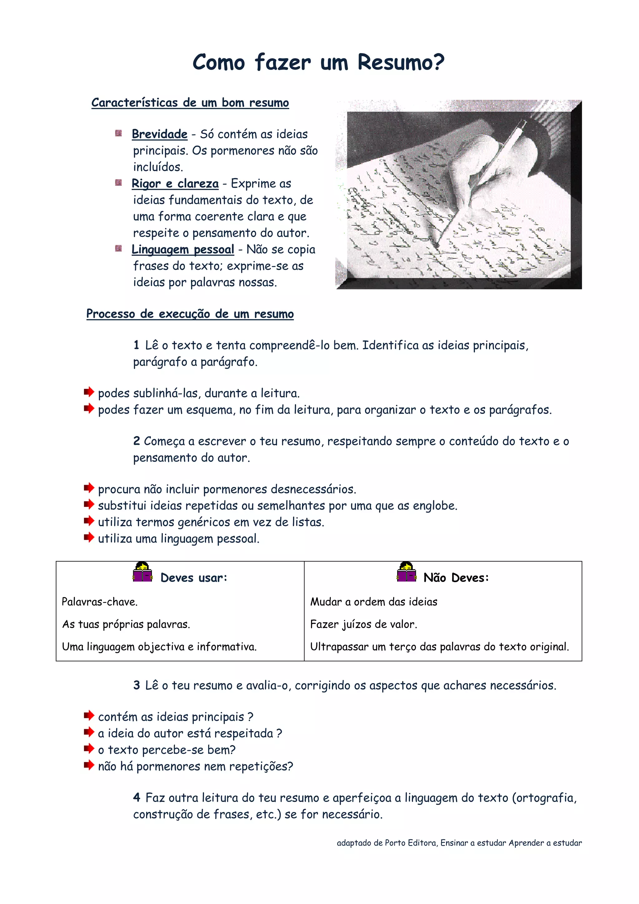 Como fazer um resumo | PDF